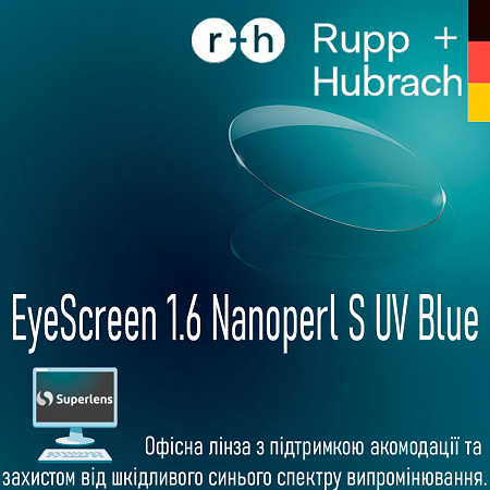 R+H HP EyeScreen 1.6 Nanoperl S UV Blue