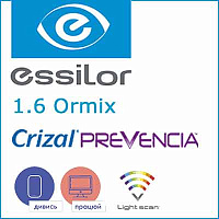 Essilor 1.6 Ormix Crizal Prevencia UV Лінзи для окулярів Essilor 1.6 Ormix Crizal Prevencia UV Лінзи для окулярів