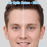 Air Optix Colors Blue контактные цветные линзы Alcon