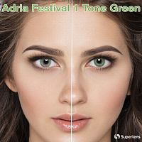 Adria Festival 1 Tone Green контактні кольорові лінзи Interojo