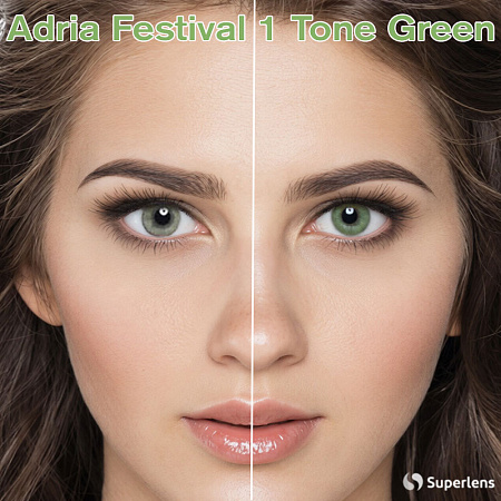 Кольорові контактні лінзи Adria Festival 1 Tone Green (Зелені)